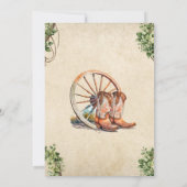 Invitation Saddle Up ! Western Hodown Fête d'anniversaire Cow (Dos)