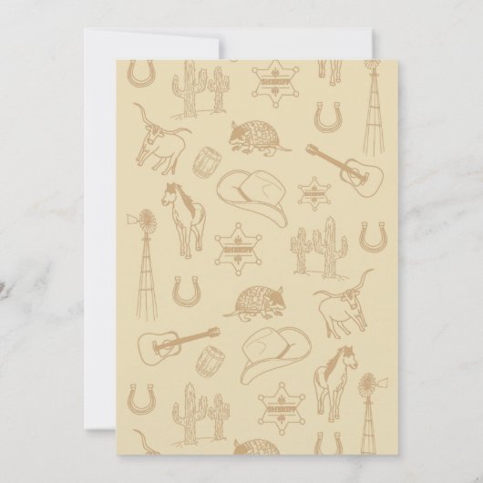 Invitation Saddle Up ! Western Rodeo Cowboy fête d'anniversai (Dos)