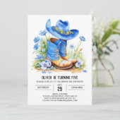 Invitation Saddle Up Wild West Anniversaire (Debout devant)