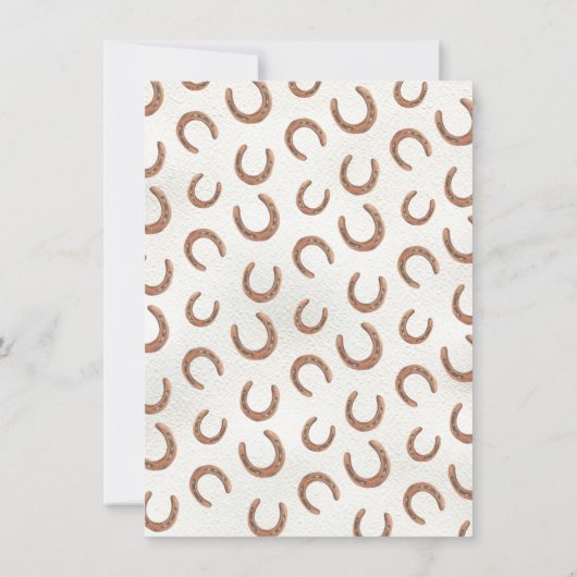 Invitation Saddup 1st Rodeo Herd Ponies Cowboy Anniversaire (Dos)