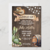 Invitation Saddup Anniversaire - Western Cowboy Casquette & C (Devant)