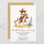 Invitation Saddup : Cowboy Baby shower Adventure (Devant / Derrière)