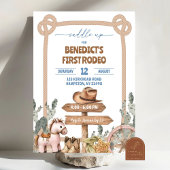 Invitation Saddup Cowboy First Rodeo Birthday Boy