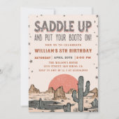 Invitation Saddup Cowboy Western Birthday Country Boots (Devant)