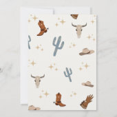 Invitation Saddup Cowboy Wild West Rodeo Anniversaire (Dos)