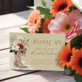 Invitation Saddup Cowgirl Boot Western Fête des mariées