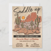 Invitation Saddup First Rodeo Cowboy fête d'anniversaire (Devant)