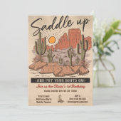 Invitation Saddup First Rodeo Cowboy fête d'anniversaire (Debout devant)