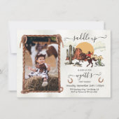 Invitation Saddup First Rodeo Cowboy Photo Anniversaire (Devant)