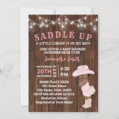 Invitation Saddup Little AA Cowgirl sur son Baby shower Way (Devant)