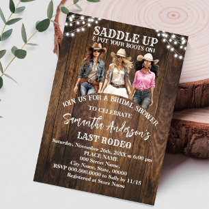 Invitation Saddup Mettre Vos Bottes Fête des mariées Cowgirl