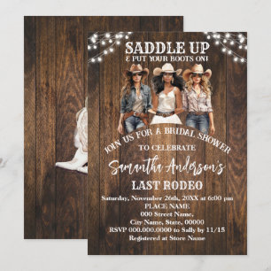 Invitation Saddup Mettre Vos Bottes Fête des mariées Cowgirl