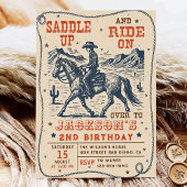 Invitation Saddup Rodeo Western Cowboy fête d'anniversaire