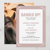 Saddup Soft Rose Cowgirl Baby shower occidental