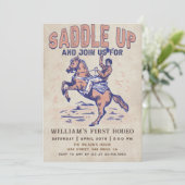 Invitation Saddup Western Cowboy Rodeo fête d'anniversaire (Debout devant)