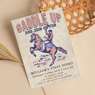 Invitation Saddup Western Cowboy Rodeo fête d'anniversaire