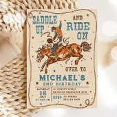 Invitation Saddup Western Rodeo Cowboy Anniversaire