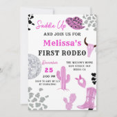 Invitation Saddup Wild West Rodeo Disco Cowgirl Anniversaire (Devant)