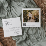 Invitation SADIE Minimal Carré Wedding Inviter Photo, QR Code<br><div class="desc">La collection Sadie, où le design minimaliste côtoie des lignes épurées pour une esthétique vraiment moderne. Avec son aspect simple mais sophistiqué, cette collection dégage une élégance intemporelle qui se fond sans effort dans n'importe quel cadre. La Collection Sadie embrasse un style classique et tendance, assurant ainsi sa pertinence et...</div>