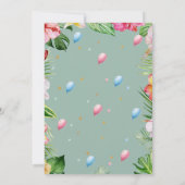 Invitation Safari 1er anniversaire Wild One Floral Anniversai (Dos)