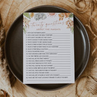 SAFARI 20 Questions sur le jeu de bébé des parents