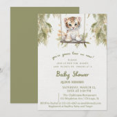 Invitation Safari à balançoire : l'aventure sauvage du lionce (Devant / Derrière)