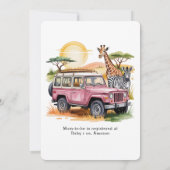 Invitation Safari Adventure Girl Baby shower (Dos)