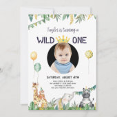 Invitation Safari animal (Devant)