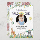 Invitation Safari animal (Devant / Derrière)