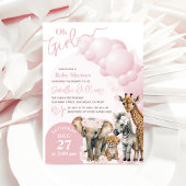 Invitation Safari animal Boho Oh Girl Baby shower