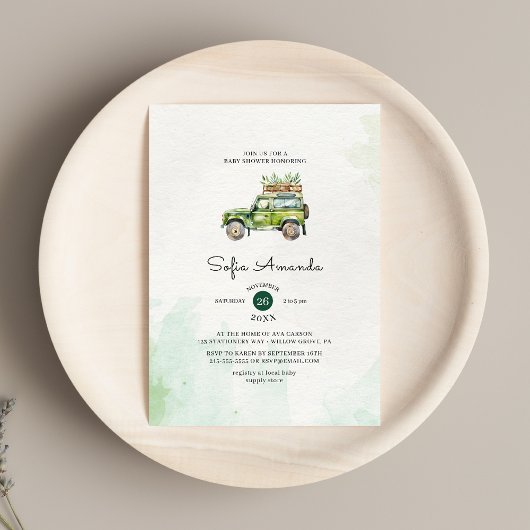 Invitation Safari Animal Nursery Baby shower
