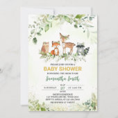 Invitation Safari Animals Botanical Baby Shower  (Devant)