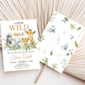 Invitation Safari Animals Little Wild One Baby Shower