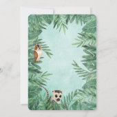 Invitation Safari Animaux Anniversaire Jungle Party Garçon Le (Dos)