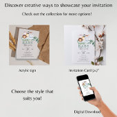 Invitation Safari Animaux Baby shower espagnol Jungle