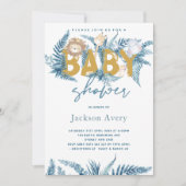 Invitation Safari Animaux Baby shower exotique (Devant)