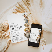 Invitation Safari Animaux Baby shower moderne