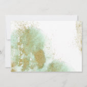 Invitation Safari Animaux Baby shower Par Mail Greenery Gold (Dos)