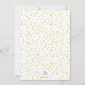 Invitation Safari Animaux Baby showers d'or (Dos)