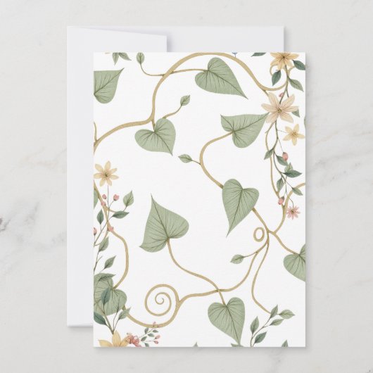 Invitation Safari Animaux Calligraphie Baby shower Boho (Dos)