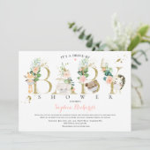 Invitation Safari Animaux Conduits Par Baby shower Verdure Ro (Debout devant)