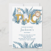 Invitation Safari Animaux Deuxième anniversaire (Devant)