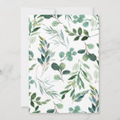 Invitation Safari Animaux Et Baby shower De Foliage (Dos)