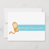 Invitation Safari Animaux fête d'anniversaire (Dos)