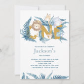 Invitation Safari Animaux premier anniversaire (Devant)