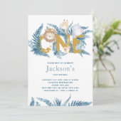 Invitation Safari Animaux premier anniversaire (Debout devant)