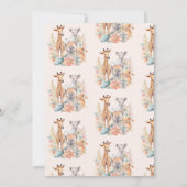 Invitation Safari Animaux sauvages Un 1er anniversaire (Dos)