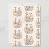 Invitation Safari Animaux sauvages Un Baby shower (Dos)