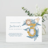 Invitation Safari Animaux Tropical 3e anniversaire (Debout devant)