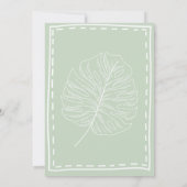 Invitation Safari Animaux Verdure Baby shower automobile (Dos)